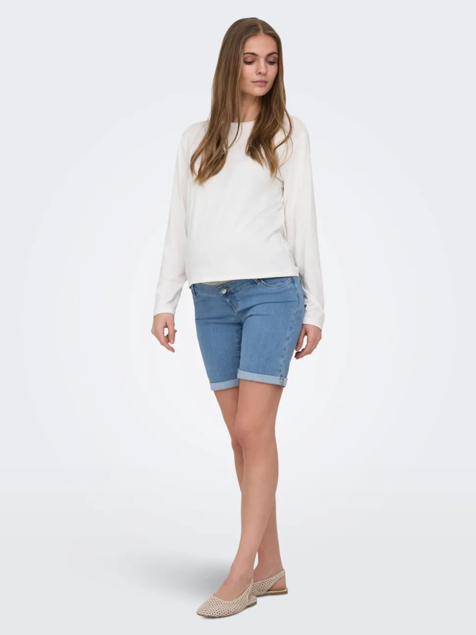 OLMRAIN Corte bodycon Shorts vaqueros