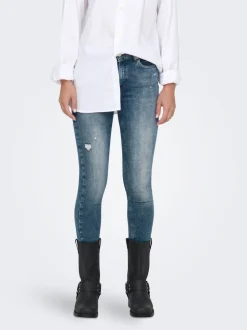 ONLBLUSH Cintura media Corte skinny Largo hasta los tobillos Vaqueros