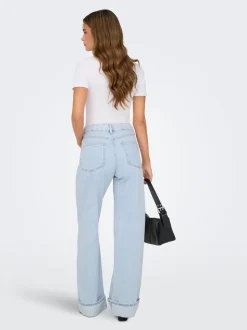 ONLELLA Cintura media Corte wide leg Vaqueros