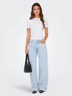 ONLELLA Cintura media Corte wide leg Vaqueros