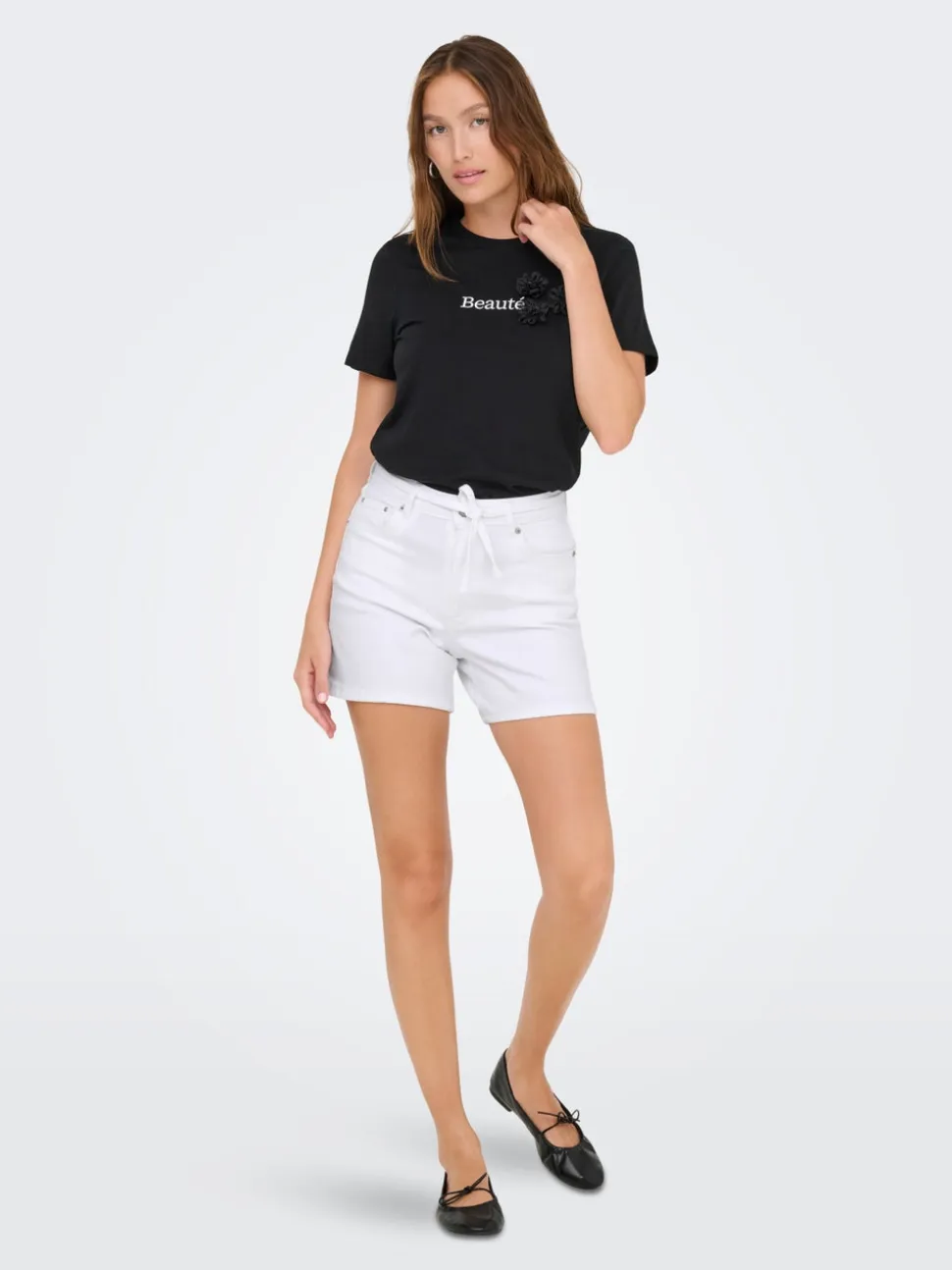 ONLGIANNA Cintura media Corte regular Shorts vaqueros