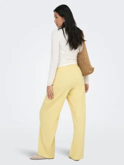 ONLGOA Corte straight Lino Pantalones