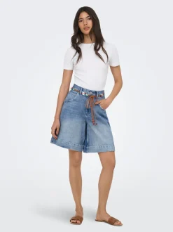 ONLHOLLIE Cintura alta Corte regular Shorts vaqueros