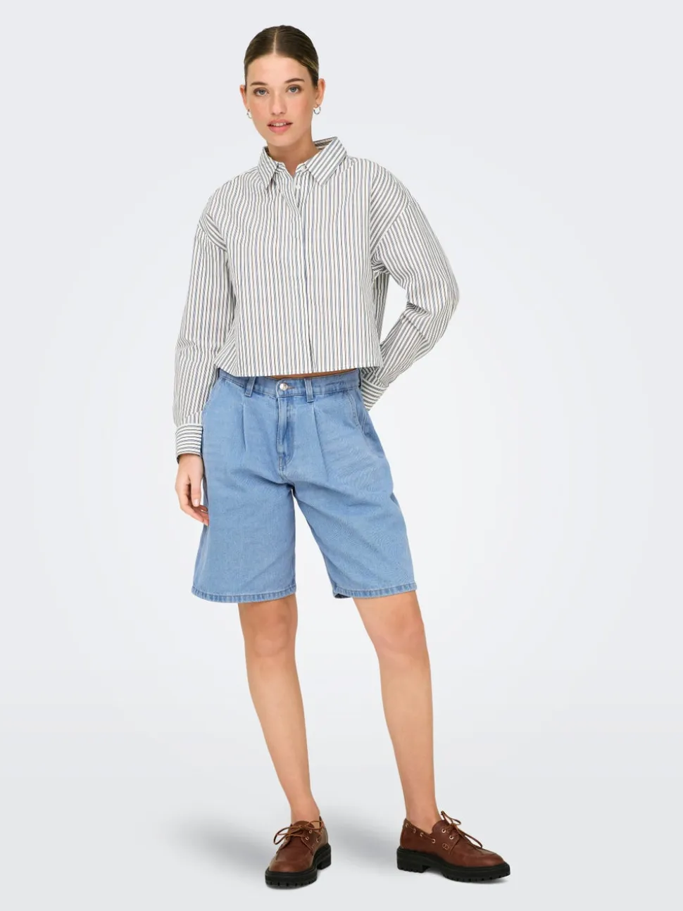 ONLIVY Corte wide leg Shorts vaqueros