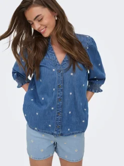 ONLJOSEPHINE Cintura alta Corte loose Shorts vaqueros