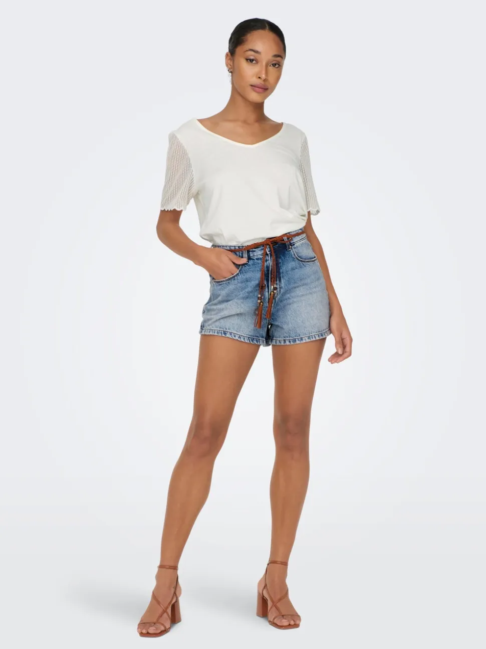 ONLKELLY Cintura alta Corte regular Shorts vaqueros