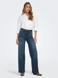 ONLMADISON Cintura alta Corte wide leg Vaqueros