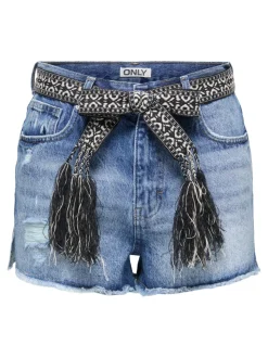 ONLROBYN Cintura extraalta Corte straight Shorts vaqueros