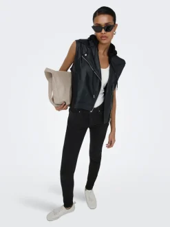 ONLROYAL-POWER Cintura alta Corte skinny Vaqueros