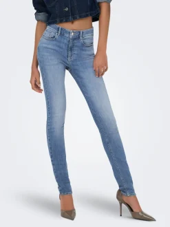 ONLROYAL-POWER Cintura alta Corte skinny Vaqueros