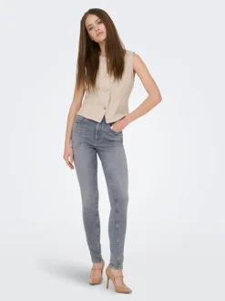 ONLROYAL-POWER Cintura alta Corte skinny Vaqueros