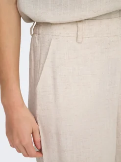 ONLSIESTA Corte cropped Lino Pantalones culote