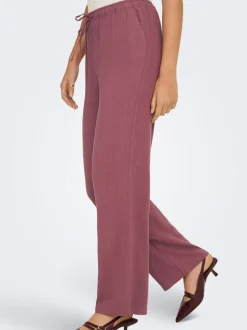ONLSIESTA Corte straight Lino Pantalones