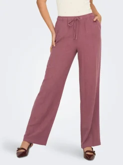 ONLSIESTA Corte straight Lino Pantalones