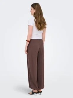 ONLSIESTA Corte wide leg Lino Pantalones de pernera ancha