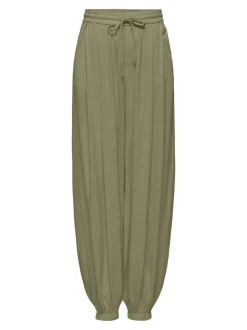 ONLSIESTA Corte wide leg Lino Pantalones de pernera ancha