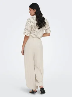 ONLSIESTA Corte wide leg Lino Pantalones de pernera ancha