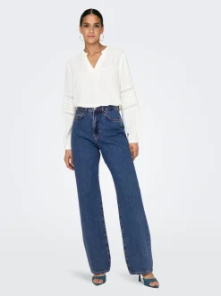 ONLSILJE Cintura alta Corte straight Vaqueros