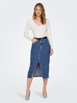 ONLSIRI Denim Falda vaquera Falda midi