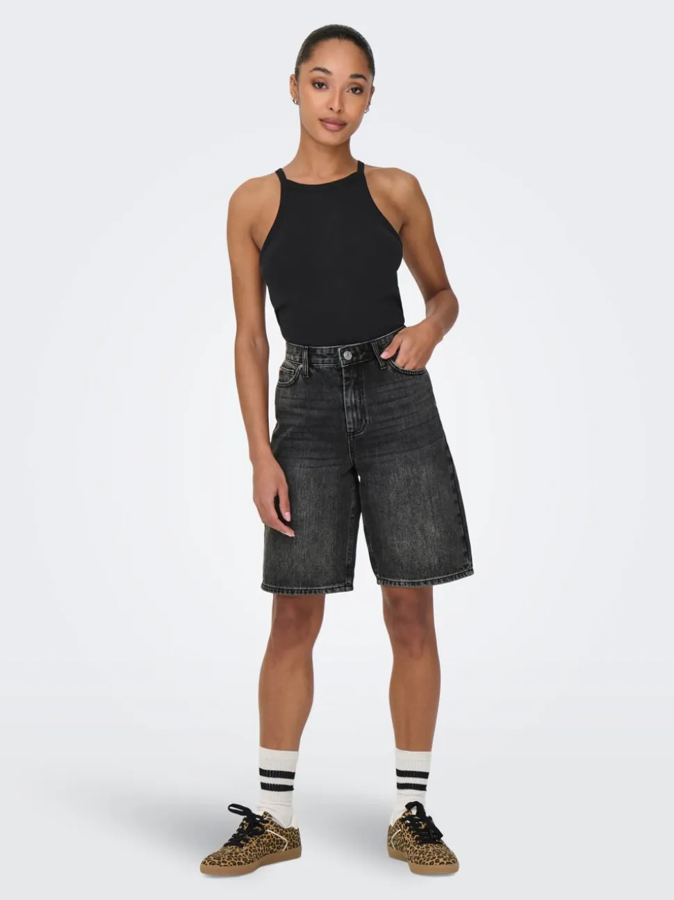 ONLSONNY Cintura alta Corte regular Shorts vaqueros