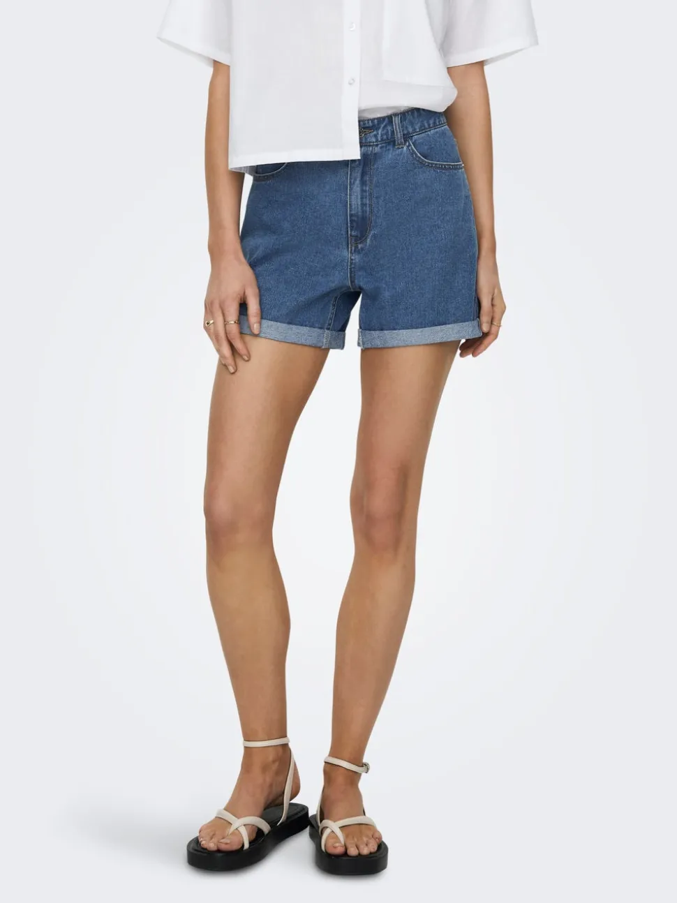 ONLVEGA Cintura alta Corte regular Shorts vaqueros