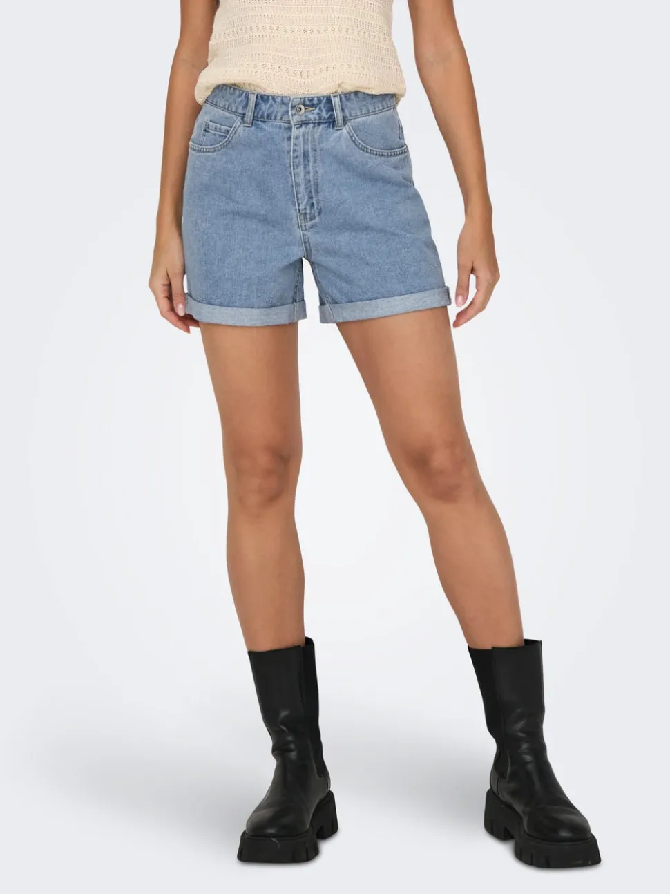 ONLVEGA Cintura alta Corte regular Shorts vaqueros