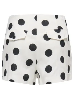 ONLVIESTA Cintura alta Corte regular Lino Shorts informales