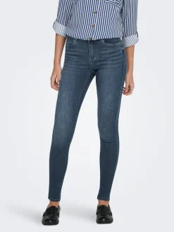 ONLWAUW Cintura media Corte skinny Vaqueros