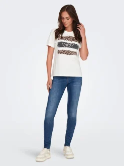 ONLWAUW Cintura media Corte skinny Vaqueros