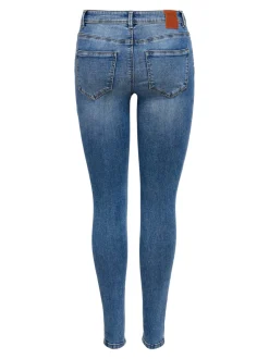 ONLWAUW Cintura media Corte skinny Vaqueros