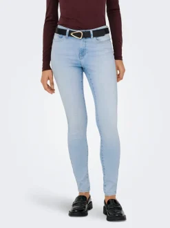 ONLWAUW Cintura media Corte skinny Vaqueros
