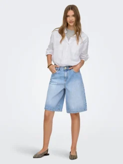 ONLZAGU-DORSI Cintura media Corte loose Shorts vaqueros