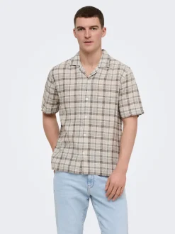 ONSCAIDEN Lino Camisa estilo resort