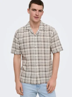 ONSCAIDEN Lino Camisa estilo resort