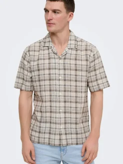 ONSCAIDEN Lino Camisa estilo resort