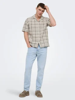 ONSCAIDEN Lino Camisa estilo resort