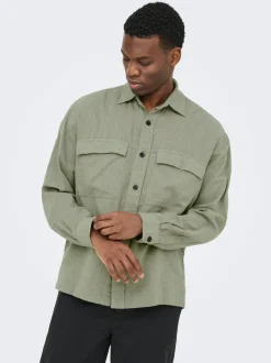 ONSCAIDEN Lino Sobrecamisa