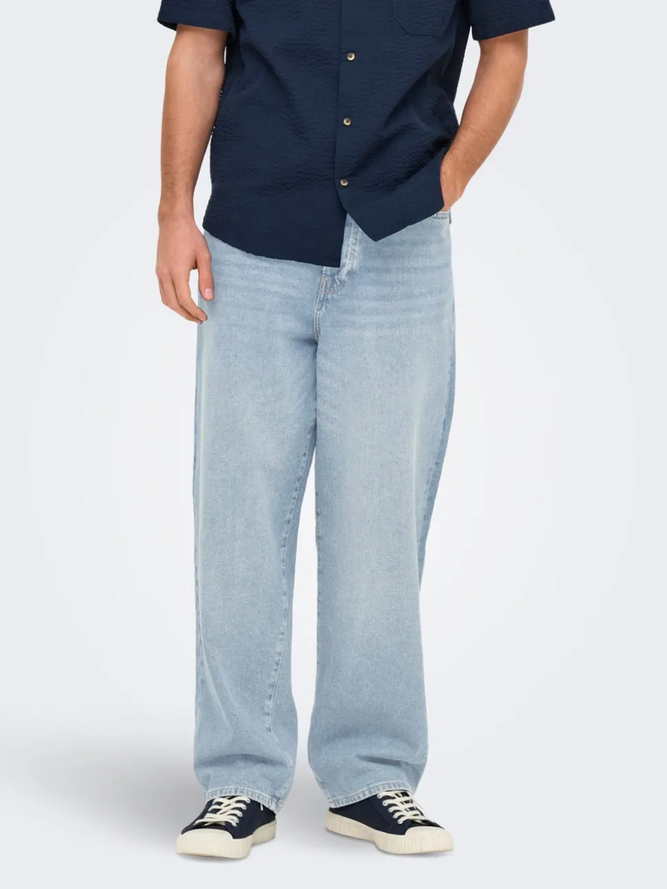 ONSFADE Cintura alta Corte loose Vaqueros