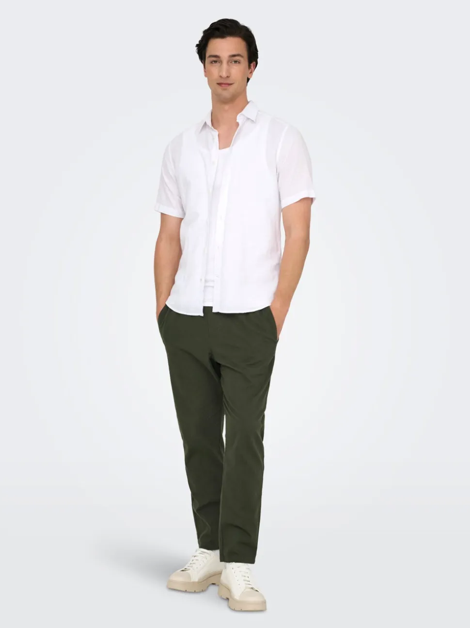 ONSLINUS Corte tapered Lino Jogger