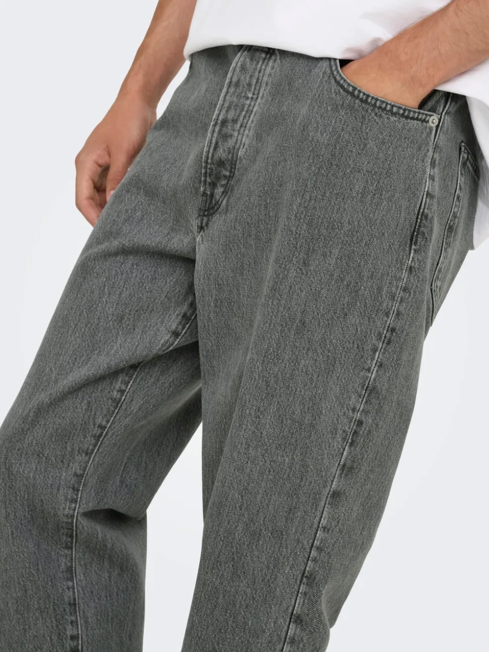 ONSTYE Cintura media Corte loose Vaqueros