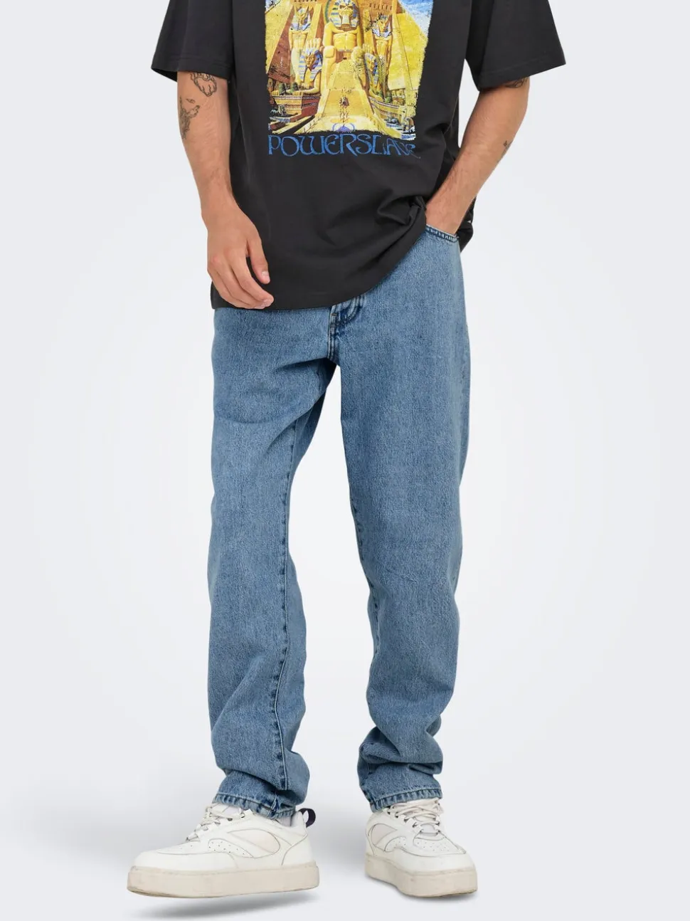 ONSTYE Tiro alto Corte tapered Vaqueros