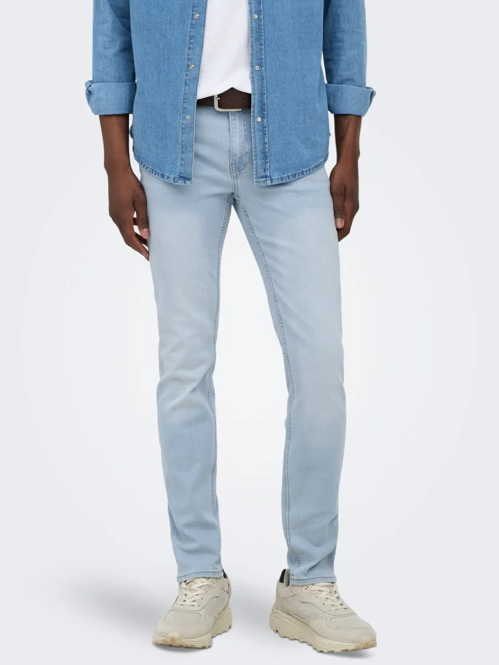 ONSWARP Cintura baja Corte skinny Vaqueros