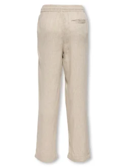 OSJSINUS Corte loose Lino Pantalones